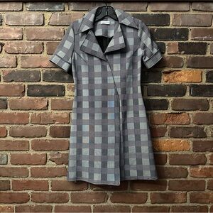 Scanlan theodore | knit zip belted short sleeve dress -32 chest / 33” long